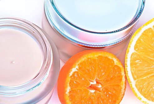 Photo of oranges and face cream.