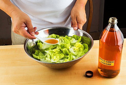 Add a little ACV to salad to keep germs at bay.