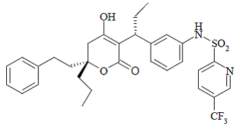APTIVUS® (tipranavir) Structural Formula Illustration