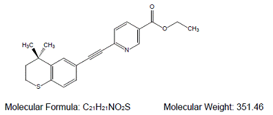 ARAZLO™ (tazarotene) Structural Formula - Illustration