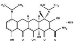 ARESTIN (minocycline hydrochloride) Structural Formula Illustration