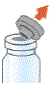 Carefully remove the rubber stopper - Illustration