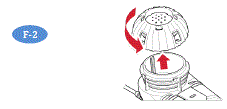 Remove the Medication Cap by turning counterclockwise and pulling straight up - Illustration