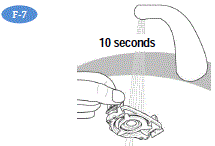 Rinse each side of the Aerosol Head for 10 seconds - Illustration