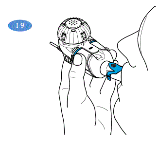 Insert the Mouthpiece by placing it on top of your bottom lip and tongue - Illustration
