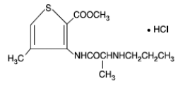 Articaine HCl Structural Formula Illustration