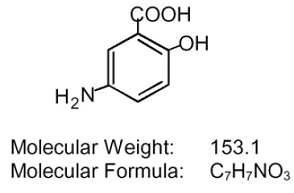 ASACOL® HD (mesalamine) Structural Formula Illustration