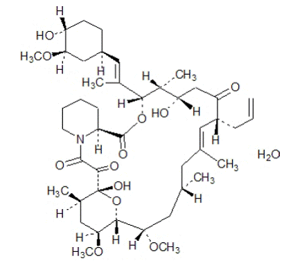 ASTAGRAF XL (tacrolimus), Structural Formula Illustration