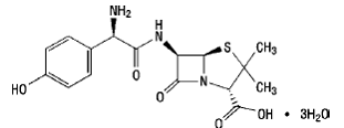 Amoxicillin sodium - Structural Formula Illustration