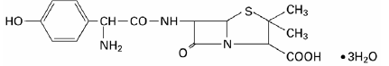 Amoxicillin Structural Formula Illustration