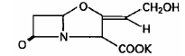 Clavulanate potassium Structural Formula Illustration