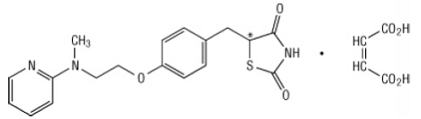 Rosiglitazone maleate - Structural Formula Illustration