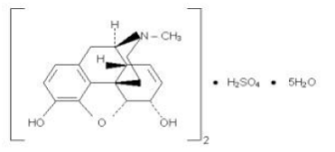 AVINZA® (morphine sulfate) Structural Formula Illustration