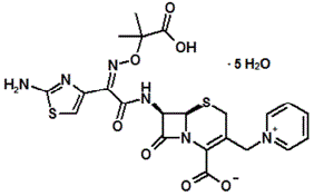 Ceftazidime - Structural Formula Illustration