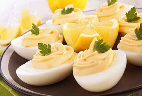 Photo of deviled eggs.