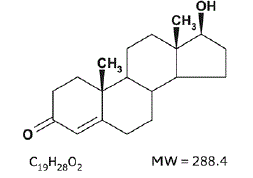 AXIRON (testosterone) Structural Formula Illustration