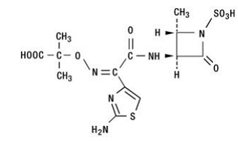 AZACTAM® (aztreonam) Structural Formula Illustration