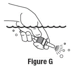 Soak only the spray pump unit in warm water - Illustration