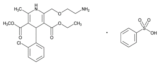 Amlodipine besylate - Structural Formula Illustration 1