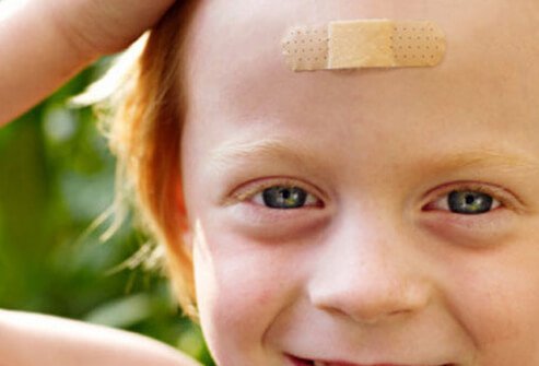Cuts and scrapes on the face bleed a lot because they have a rich blood supply, so apply pressure to stop the bleeding. 