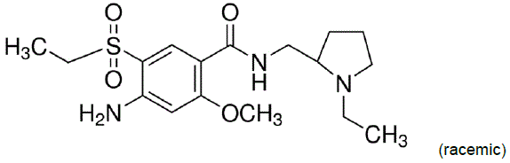 BARHEMSYS® (amisulpride) Structural Formula Illustration