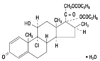 BECONASE AQ® (beclomethasone dipropionate, monohydrate) Structural Formula Illustration