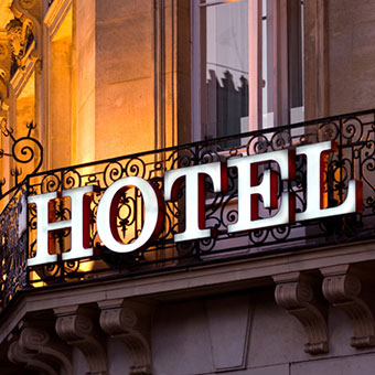 Hotel sign.