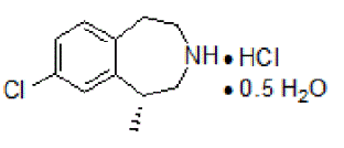 BELVIQ XR® (lorcaserin hydrochloride) Structural Formula Illustration