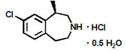 BELVIQ (lorcaserin hydrochloride) Structural Formula Illustration