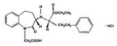 LOTENSIN® (benazepril hydrochloride) Structural Formula Illustration