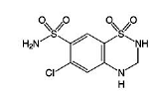 Hydrochlorothiazide - Structural Formula Illustration