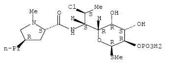 Clindamycin phosphate Structural Formula Illustration