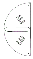 One half-tablet top view - Illustration