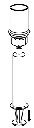 Draw air into an empty, sterile syringe. Use a
silicone-free syringe - Illustration