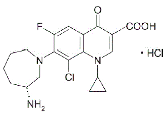 Besivance® (besifloxacin ophthalmic suspension)  Structural Formula Illustration