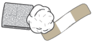 Optional Items: Gauze or Cotton Ball and a Small
Adhesive Bandage - Illustration
