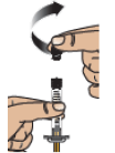 Hold the prefilled syringe as shown - Illustration