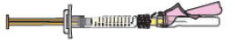 The needle should now be assembled to the prefilled
syringe - Illustration