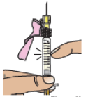 Tap on the body of the prefilled syringe to move any air bubbles to the top - Illustration