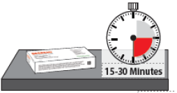 Let carton containing the BESREMi prefilled syringe
sit on a clean work surface for 15 to 30 minutes to allow it to come to room
temperature - Illustration