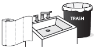 A paper towel, sink, or trash can to minimize mess
during dose adjustment - Illustration