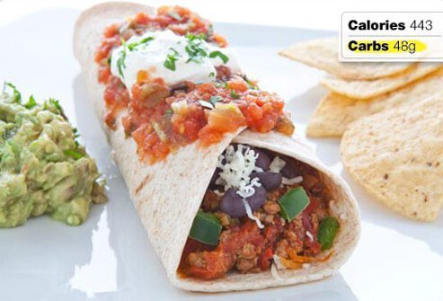 Photo of bean enchilada.