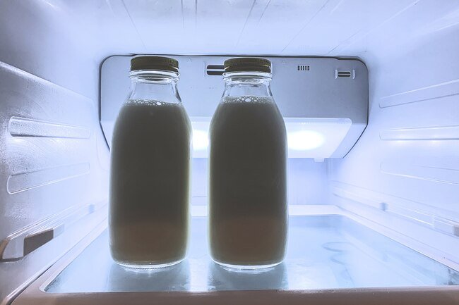 Milk and other perishables should always be refrigerated to stop the growth of bacteia.