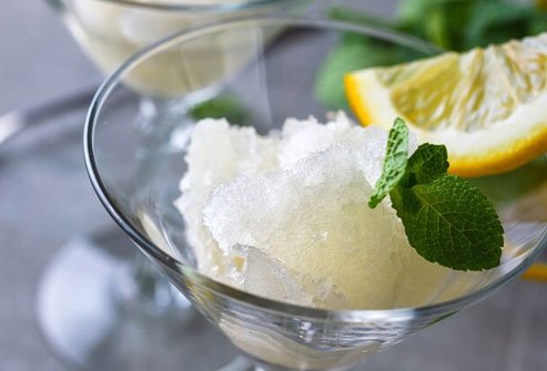 You make it with nothing more than sugar, water, and lemons, though any juice works.