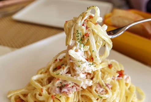 This recipe starts with a pile of carb-rich pasta.