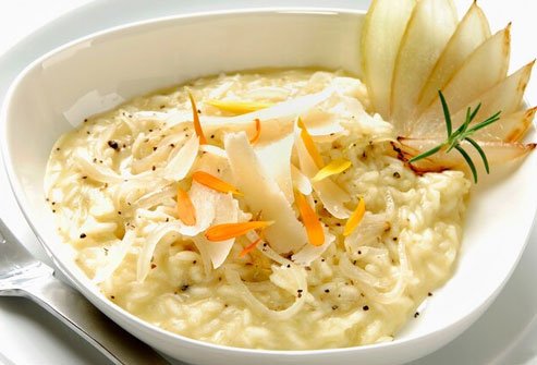The traditional way to make this Italian rice dish is with loads of oil, butter, and parmesan cheese.