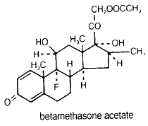 Betamethasone acetate - Structural Formula Illustration