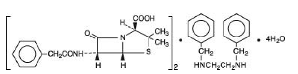 Bicillin® L-A (penicillin G benzathine) Structural Formula Illustration