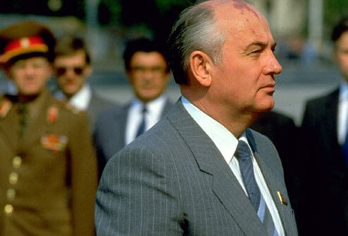 Soviet leader Mikhail Gorbachev circa 1987.