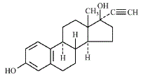 Ethinyl estradiol Structural Formula Illustration